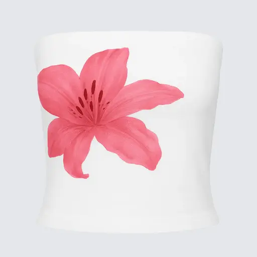 Flora Blanc Top